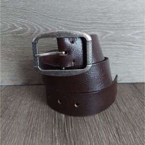 Calvin Klein Jeans Brown Leather Belt 34